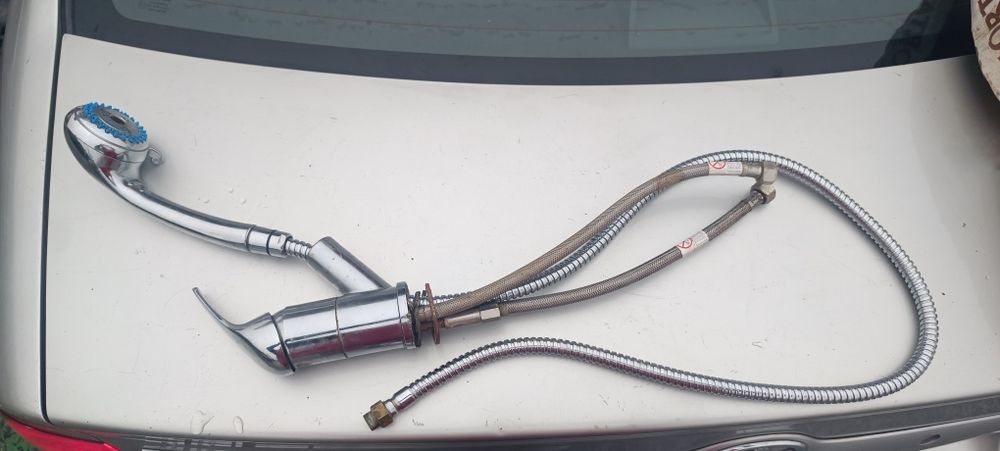 Torneira Misturadora de Cozinha 2 Águas com Chuveiro, Abertura de água