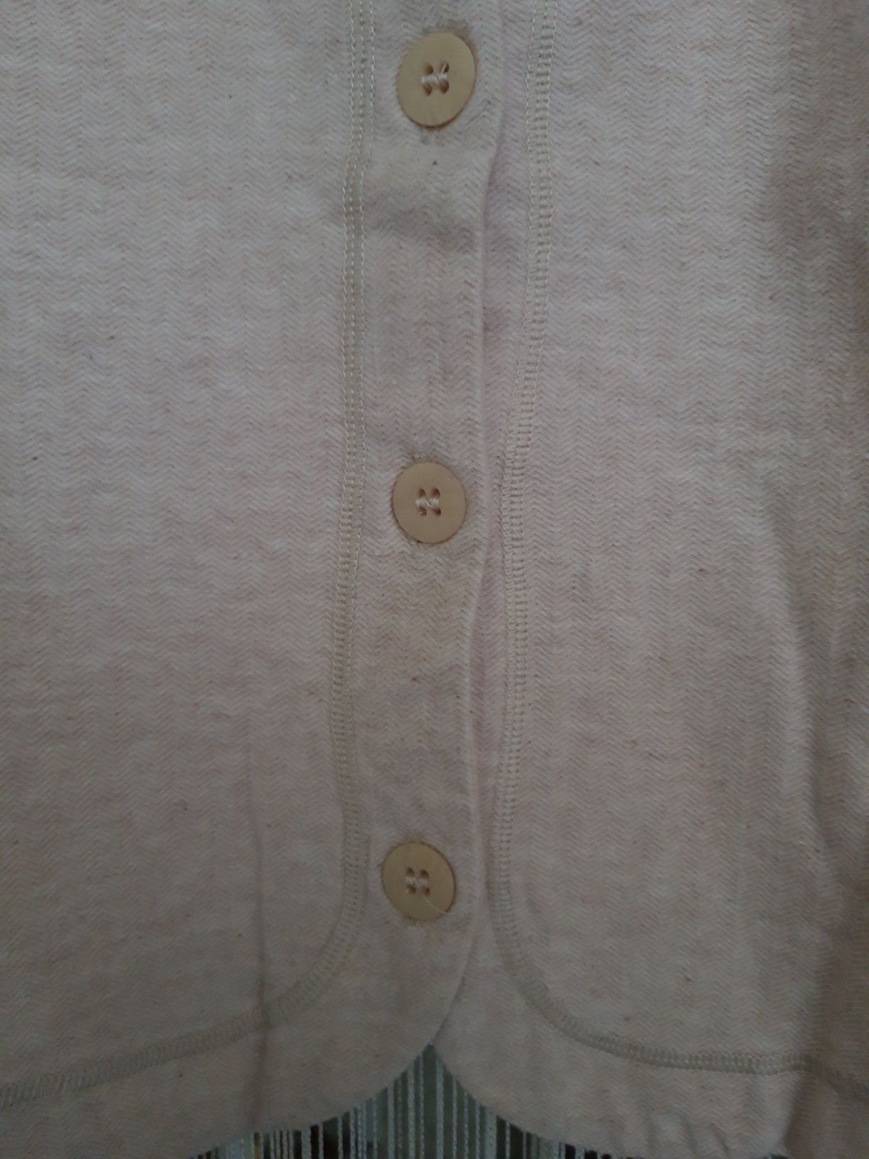 Top de mulher da InWear, liso, de cor bege, tipo colete curto (M)