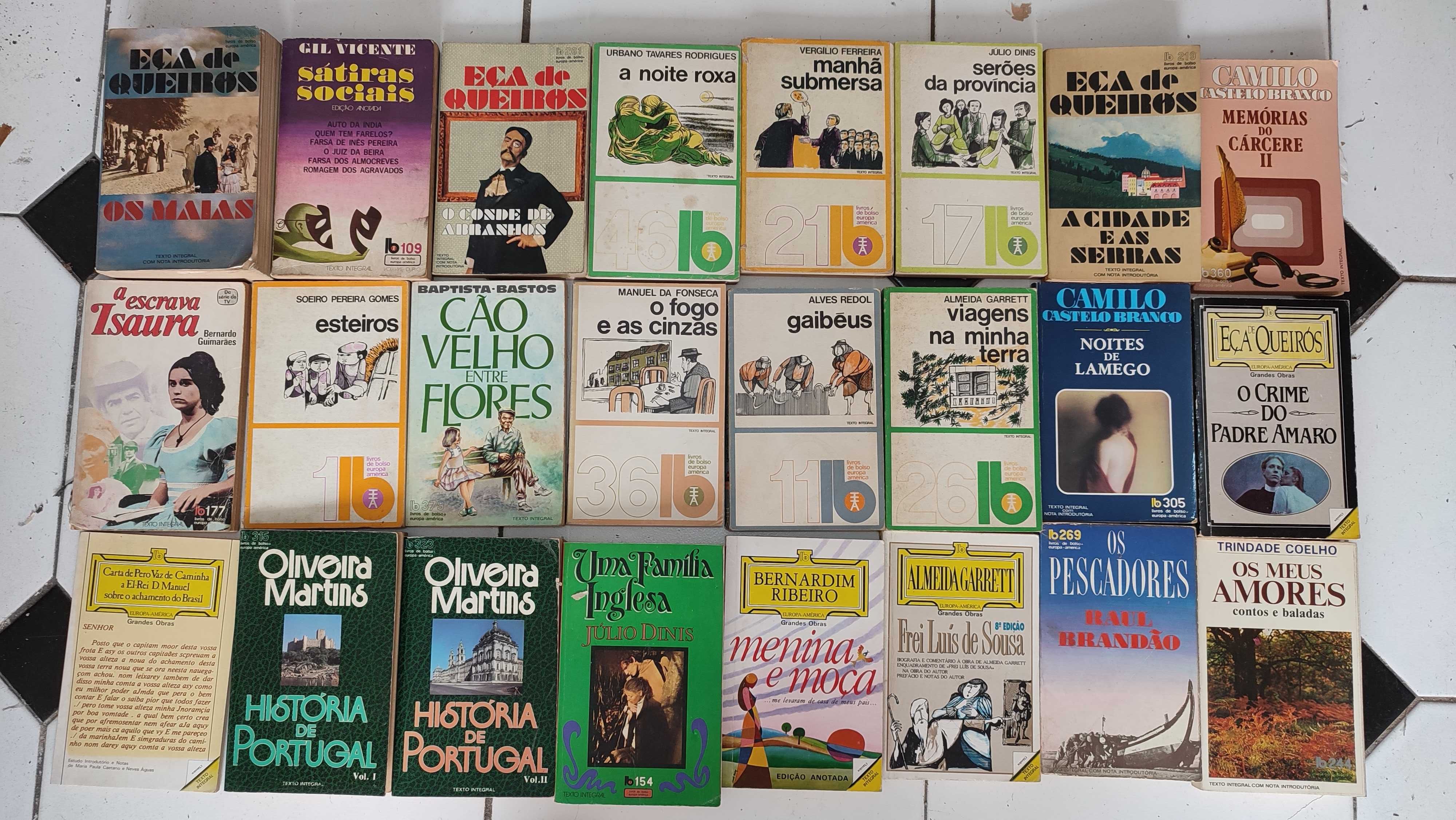 Lote 60 livros literatura Autores Portugueses Edição LIvros Bolso EA