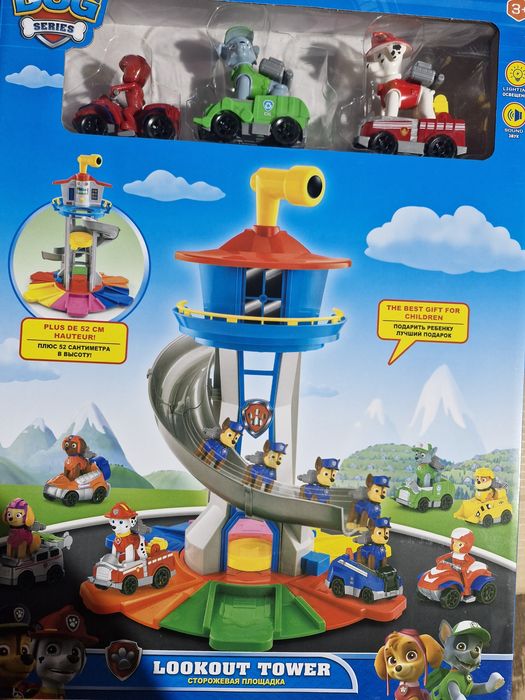 База Щенячий патрул+3героя машинками, рятувальна станція,парковка,вежа