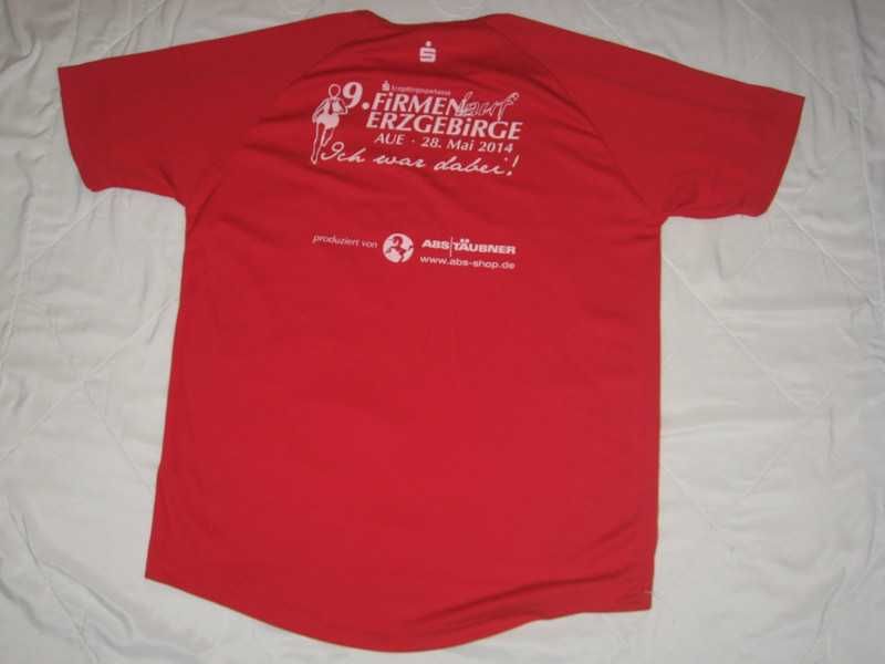 T-shirt koszulka krótki rękaw maraton odblask L czerwony klata 110cm