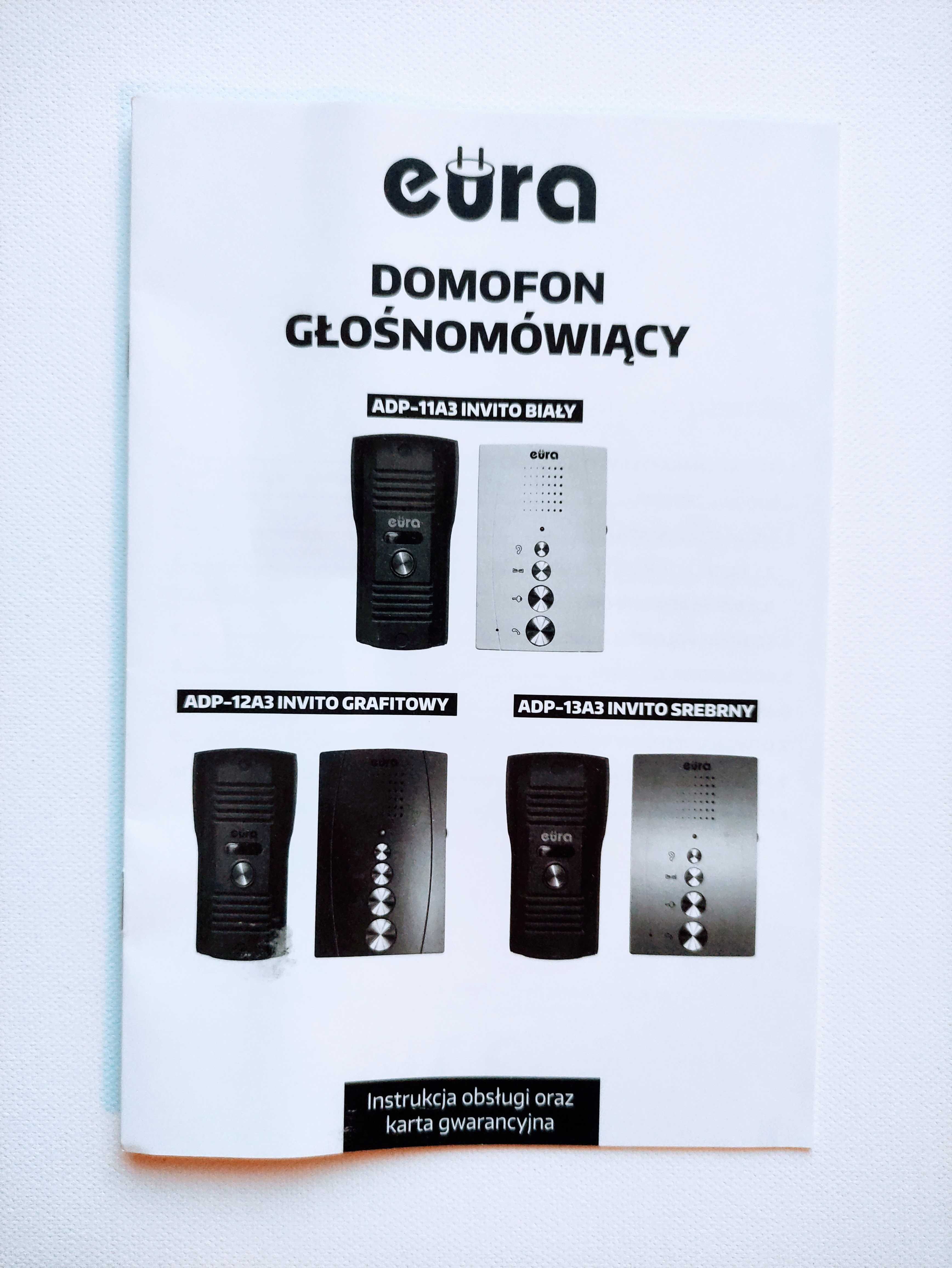 Unifon EURA ADA-11A3 do rozb. wideodomofonów EURA CONNECT i domofonów