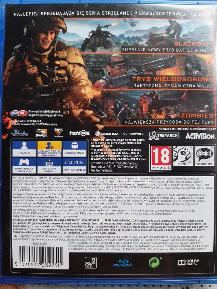 Call Of Duty Black Ops IV gra na PS4