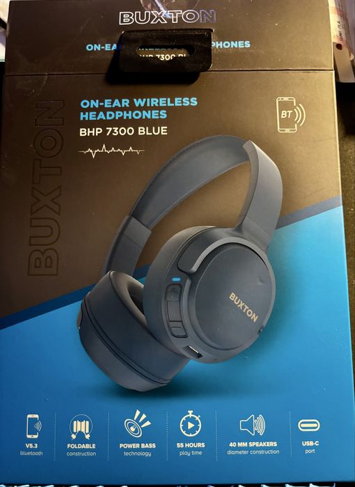 Słuchawki bezprzewodowe Buxton BHP 7300 mikrofon USB-C jak nowe.