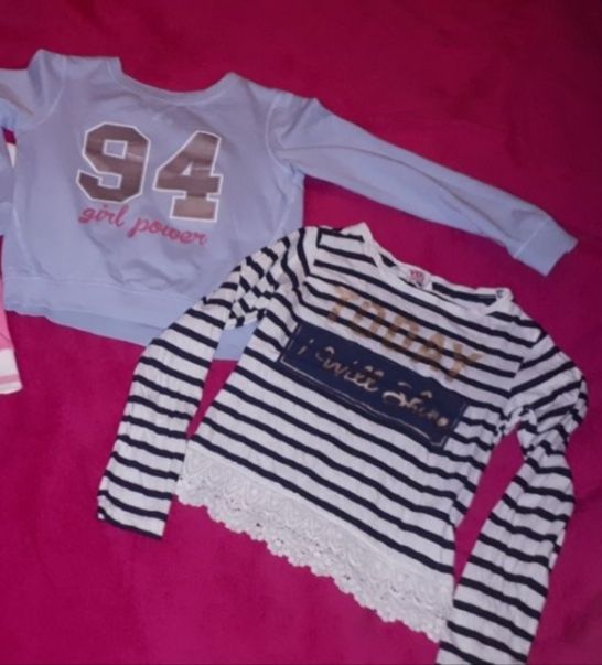 H&M Krótka błękitna bluza t-shirt YD rozm 134 - 140
