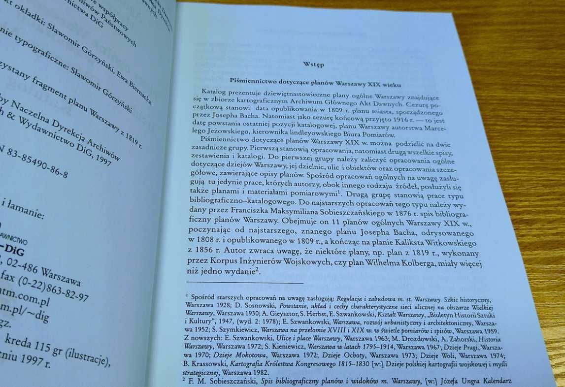 Plany ogólne Warszawy 1809-:1916 w zbiorach Archiwum Bartoszewicz