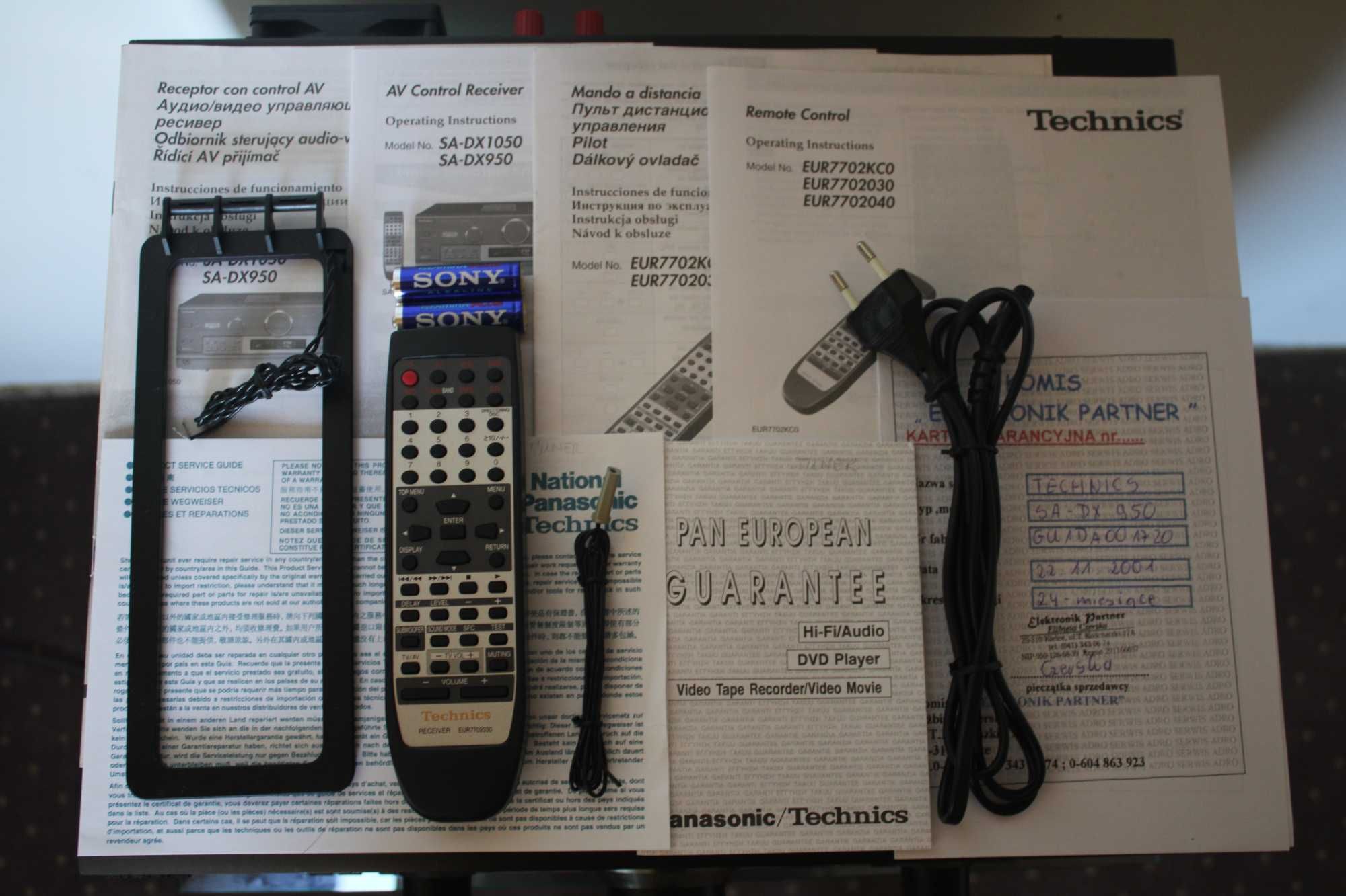 Amplituner TECHNICS SA-DX950 z oryginalnym pilotem
