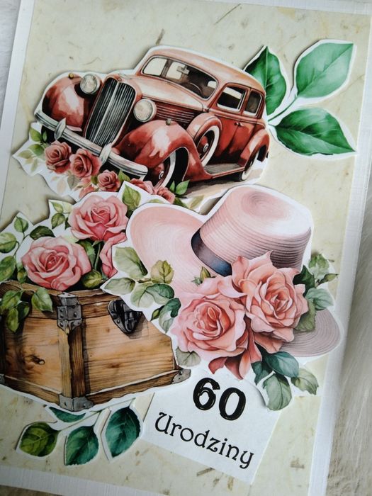 Kartka na 60 urodziny. Kartka okolicznościowa.