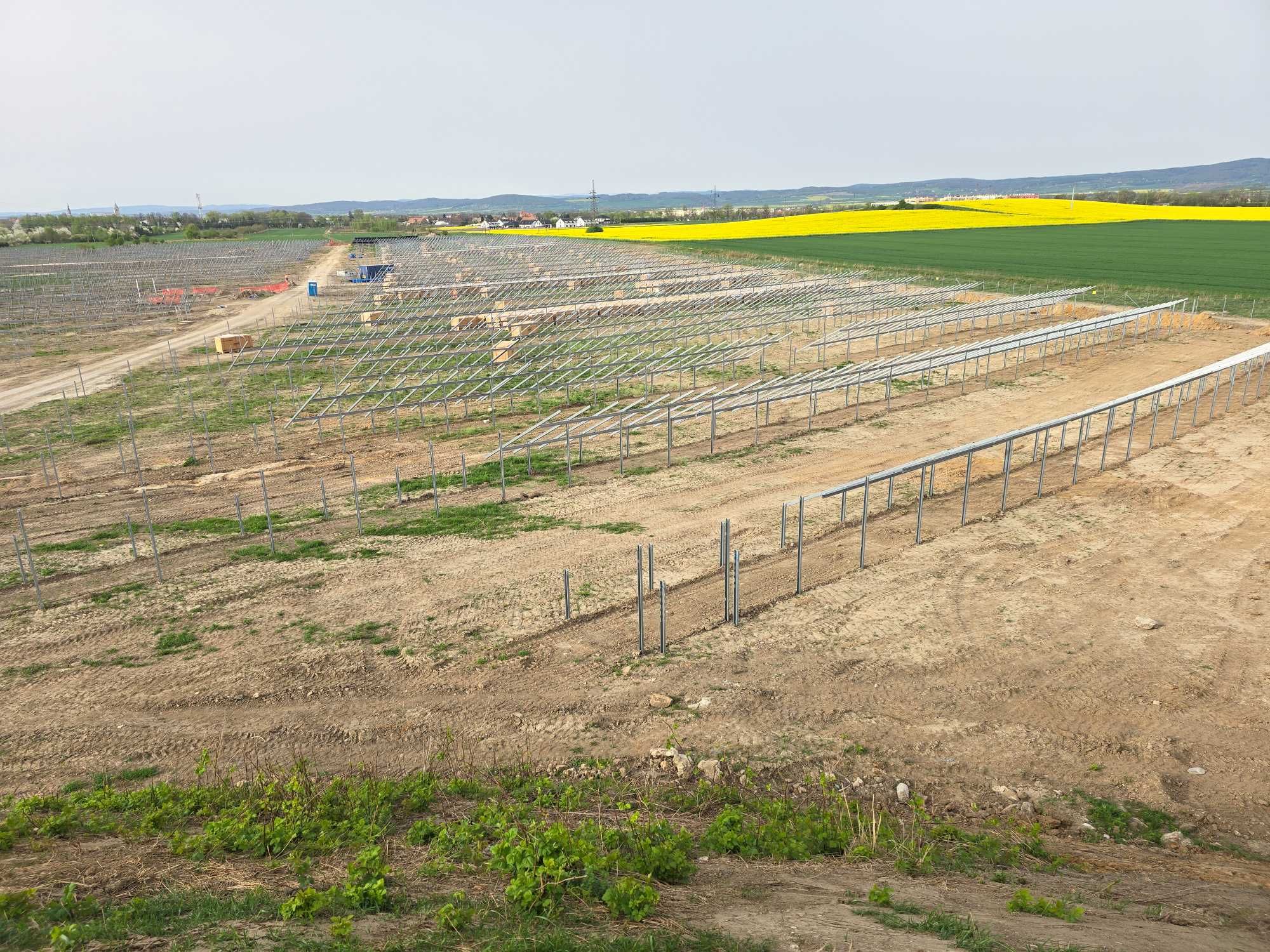 Kafarowanie farm fotowoltaicznych Palownica Kafar Wynajem kafara