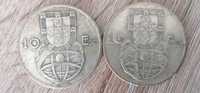 2 moedas de 10 escudos de 1955