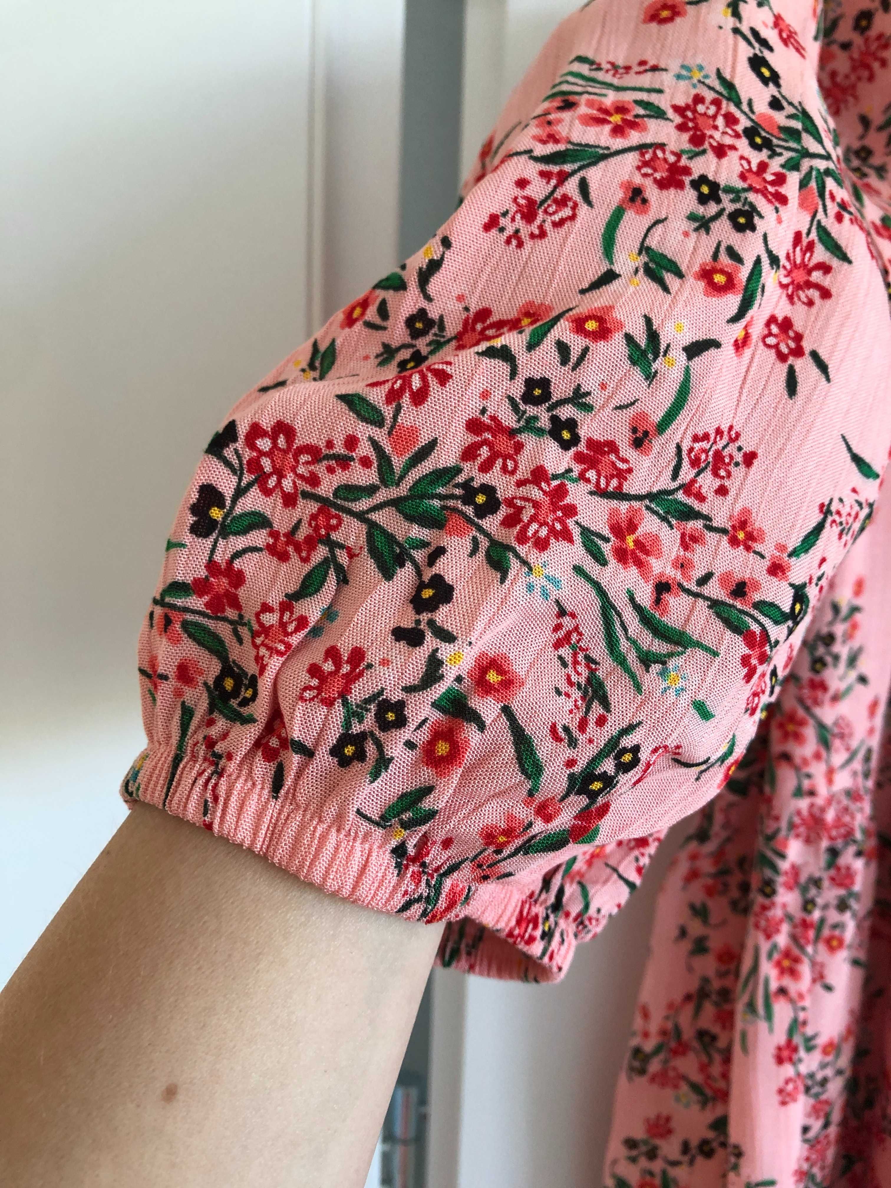 Sukienka plus size 48 sukienka w kwiecisty print premium sukienka plus