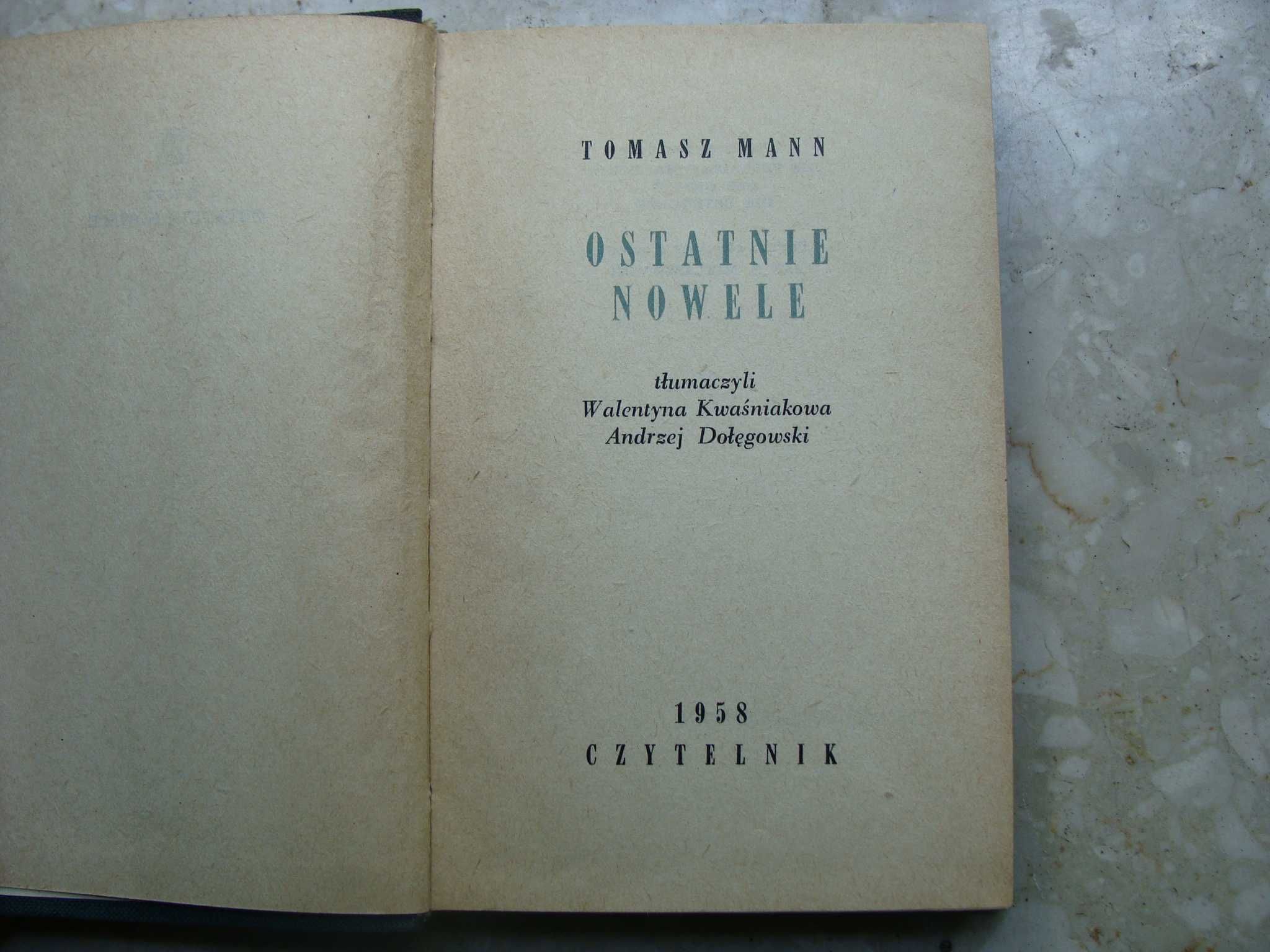 Ostatnie nowele, I wydanie - Tomasz Mann (P)