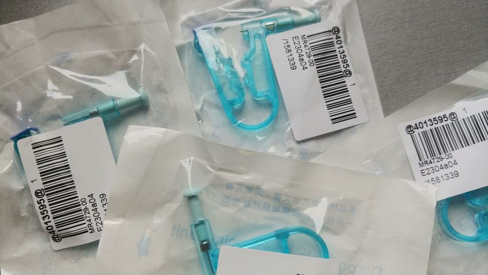 Piercing kolczyk Nowy sterylny Zestaw do przekłucia ucha nowe