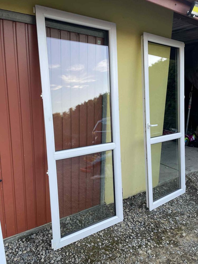 Drzwi balkonowe PCV z demontażu 176x 230 cm (futryna)