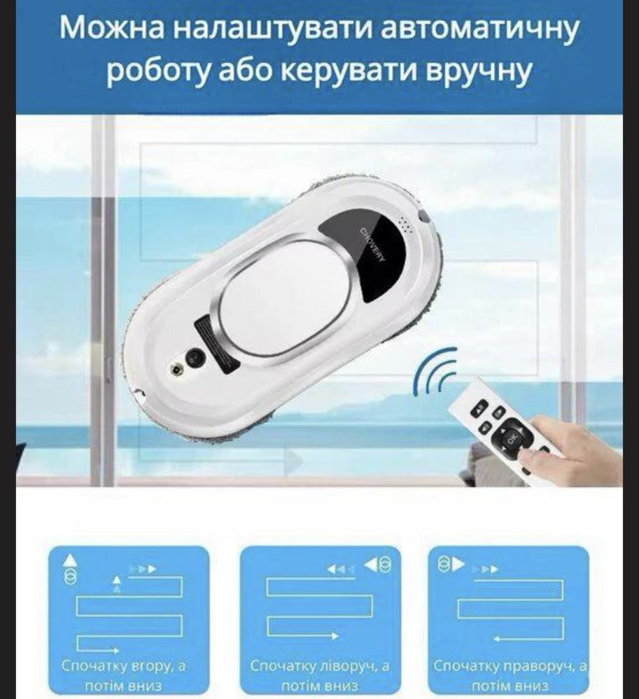 Робот для миття вікон Chovery 10 серветок у комплекті