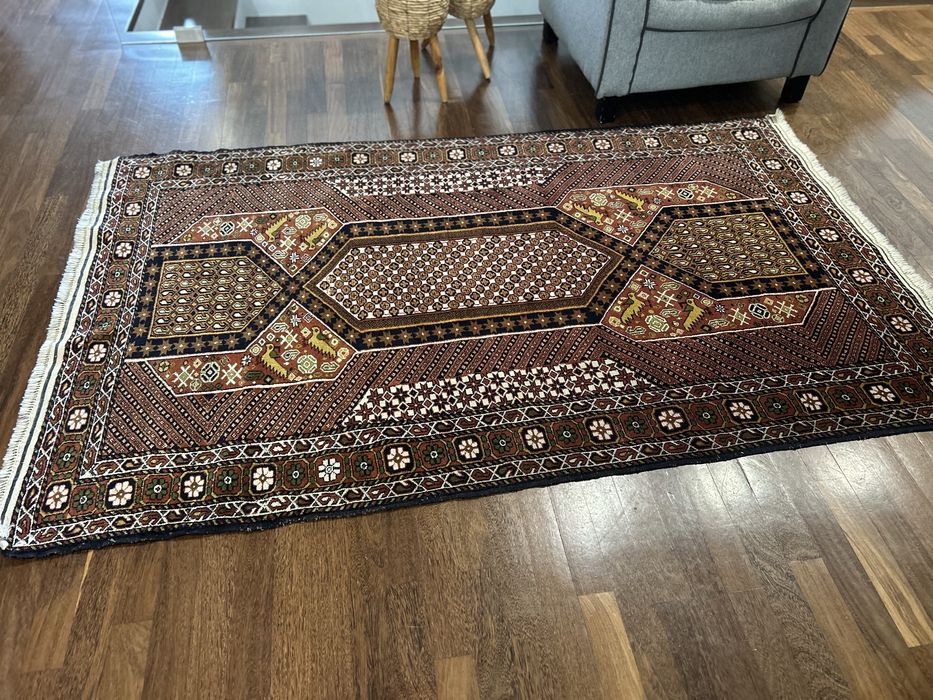 Tapete Persa, original em pura lã feito à mao, lavado, 190x115