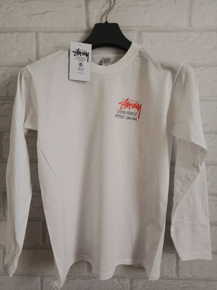 Білий лонгслів Stussy Dover Street Market London Унісекс Стуссі Стасі