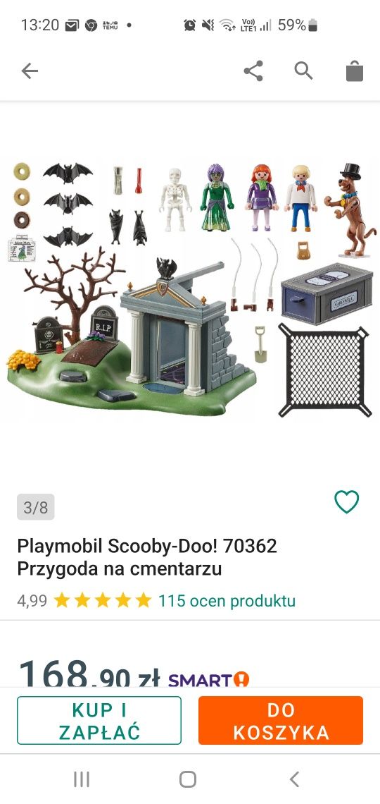 Playmobil Scooby-Doo! 70362 Przygoda na cmentarzu