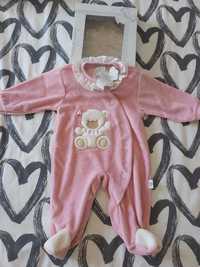 Baby Grow Rosa Menina Tema Ursinho