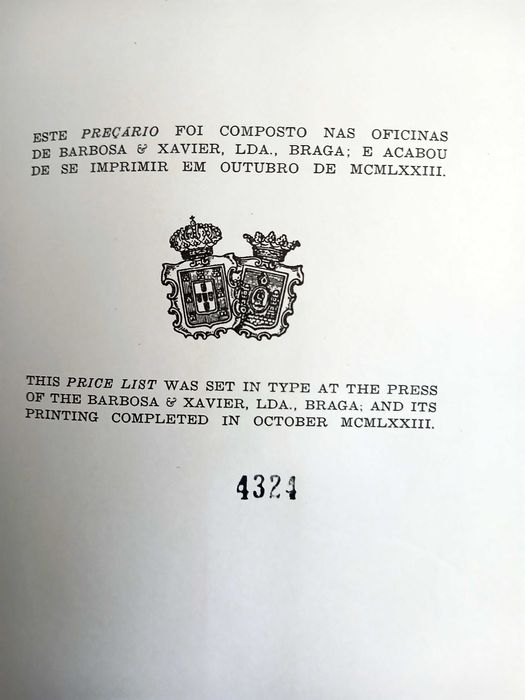 Livro das Moedas de Portugal Preçário