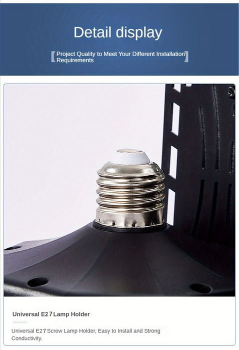 Lampa żarówka E27 LED 80W rozkładana 5 ramienna sufitowa warsztatowa