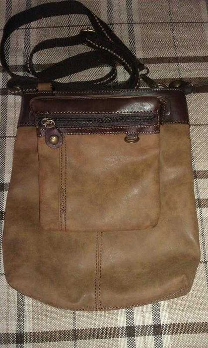 Шкіряна нова сумка-месенджер через плече від елітного бренду - Сhala