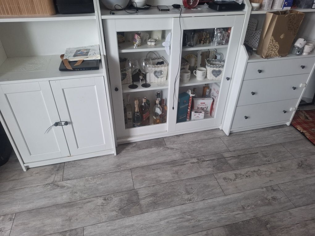 Biale meble salonowe pojemne Ikea