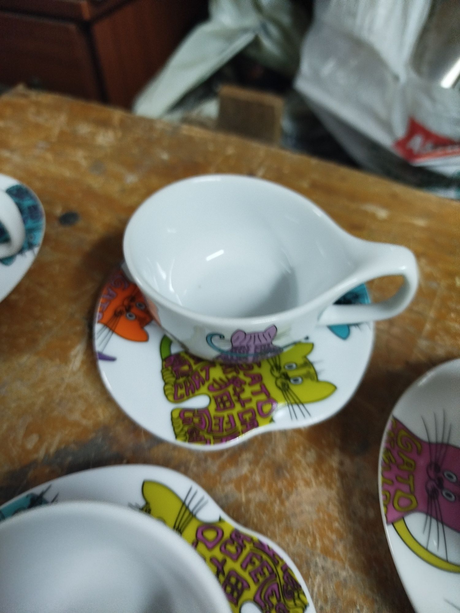 Conjunto de chávenas Gato Preto