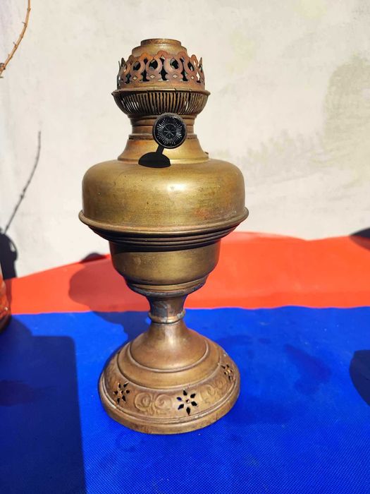 Przedwojenna mosiężna lampa naftowa,brenner