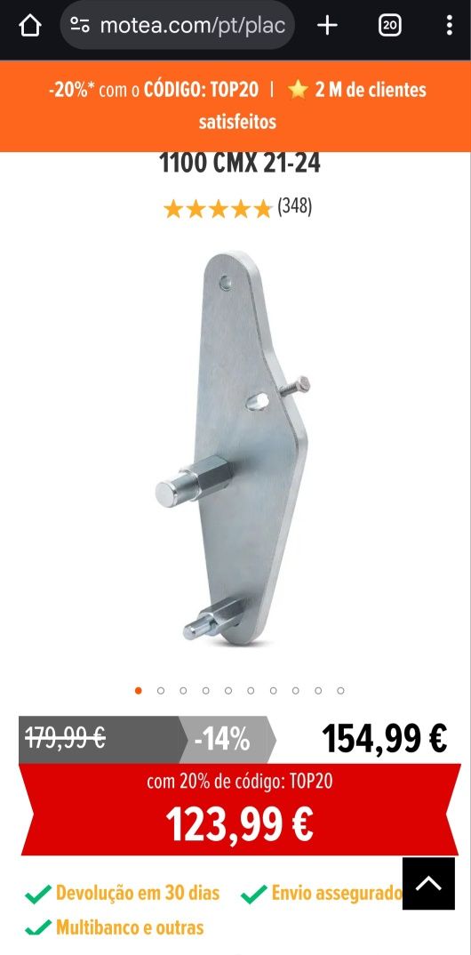 Placa Honda Rebel 1100 CMX para macaco, elevador