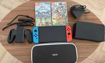 Nintendo Switch OLED + 2 gry + akcesoria – zestaw gotowy do gry!