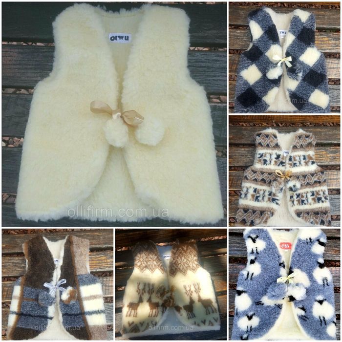 Жилет  из овчини жилетка женская мужская детская опт оптом гурт