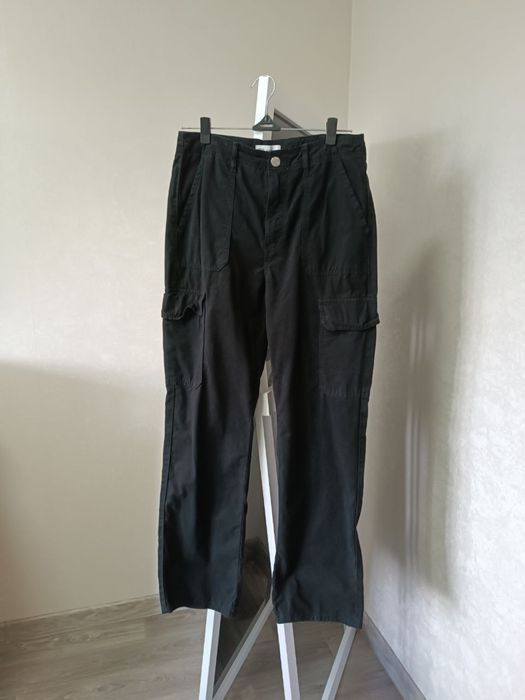 Чорні джинси ZARA L накладні кишені