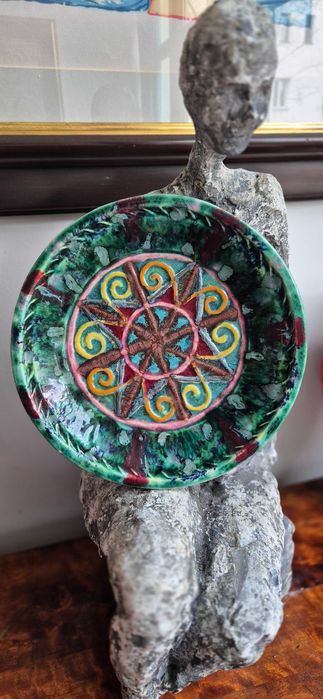 Talerz patera HB Quimper Quillivic
ceramika szkliwiona lata 50 XXw.