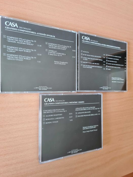 3 CDs audio da coleção "Grandes Compositores"