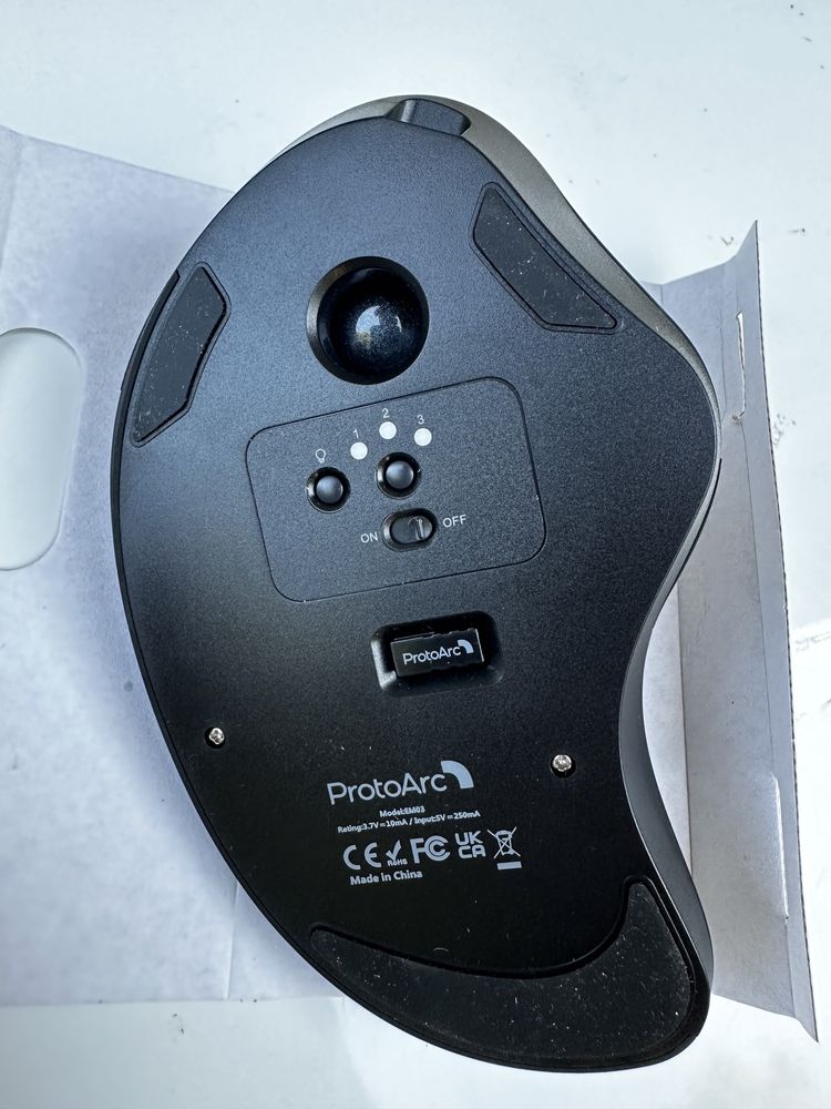 Nowa PROTOARC bezprzewodowa myszka trackball RGB ipad, mac, laptop, pc