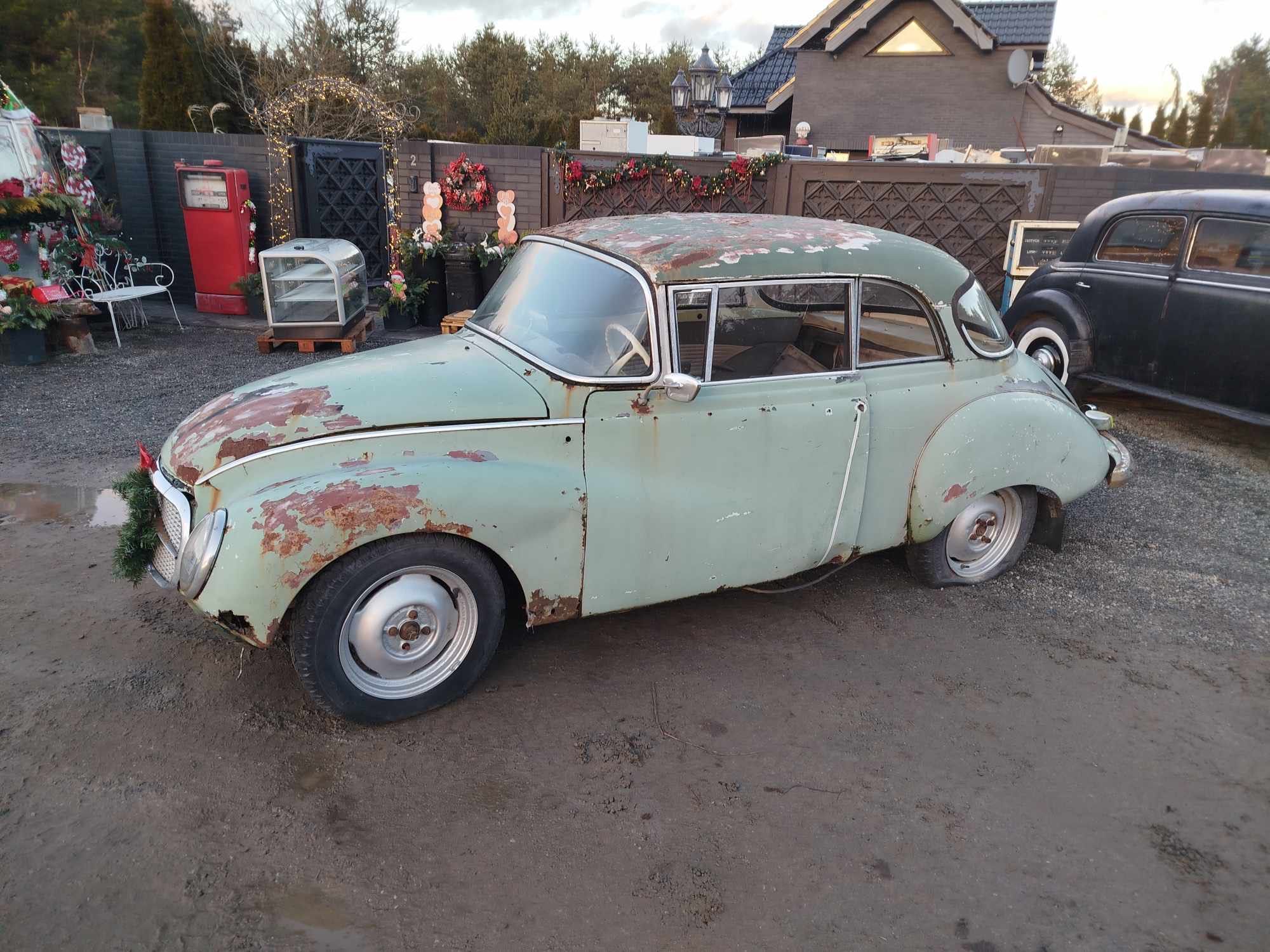 szyba przednia Auto Union 1000 s coupe czesci błotnik lampa silnik Dkw