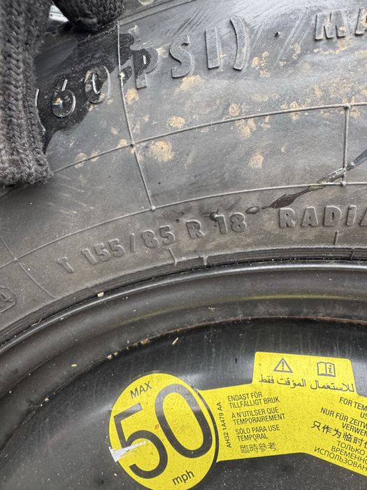 Land Rover Evoque koło dojazdowe 155/86 R18, 5x108