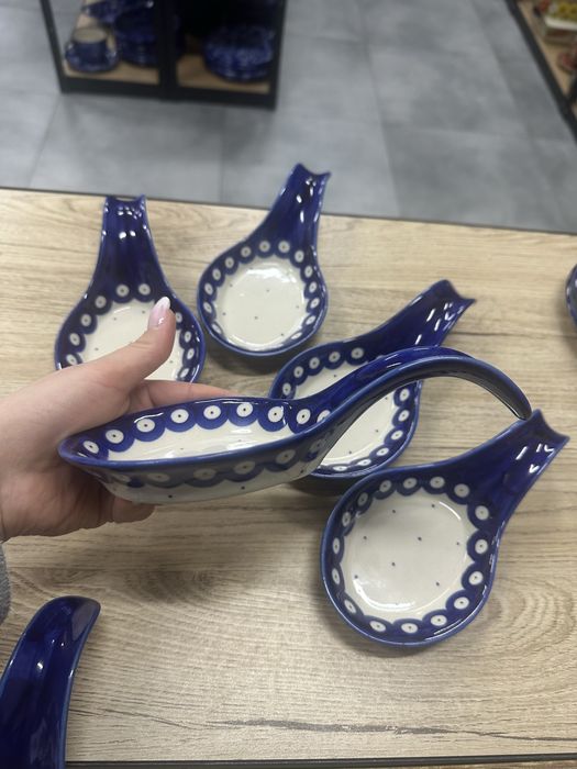 Podstawki dwie sztuki pod łyżkę Ceramika Bolesławiec