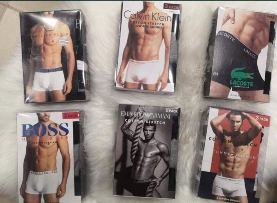 Nowe Bokserki Męskie 3pak Tommy Armani CK Hugo Boss Calvin