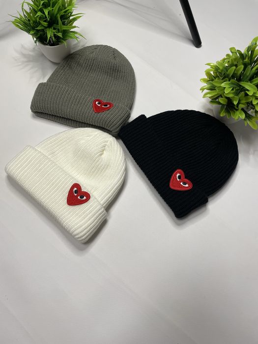 Шапка Comme des Garçons • тепла зимова шапка • one size • 3 кольори
