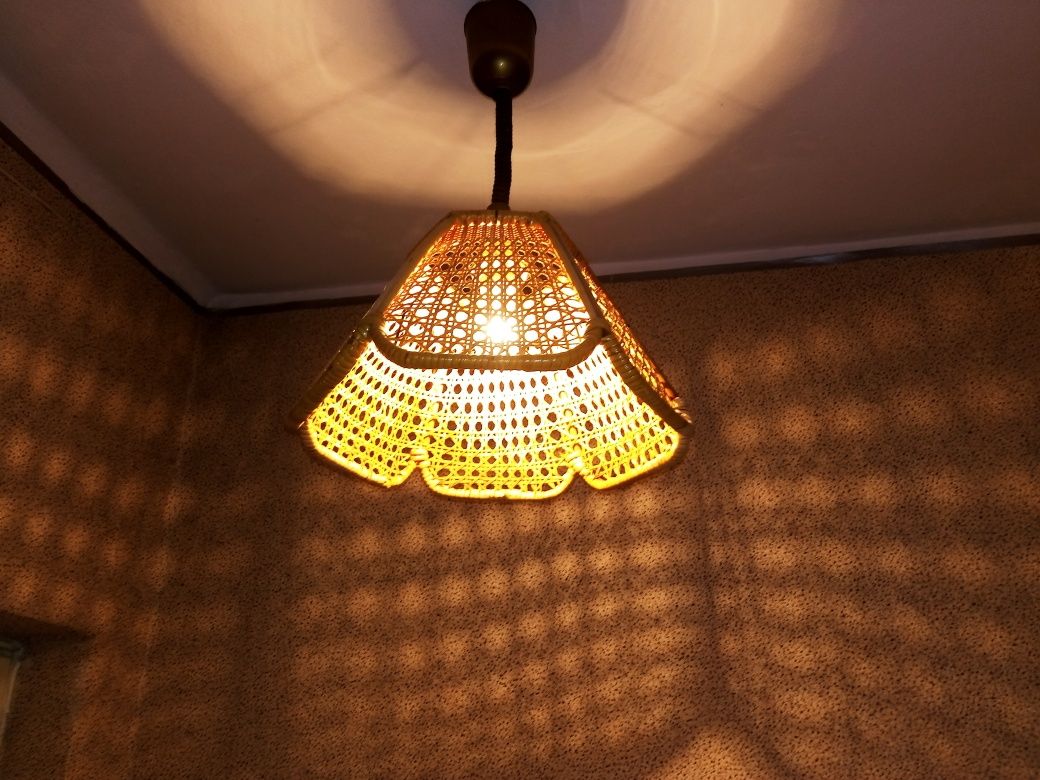 Przepiekna Lampa Loft Design PRL azurowa super poswiata Tanio Okazja