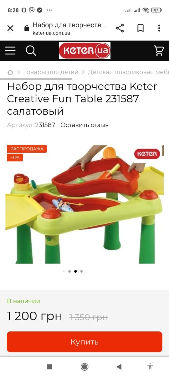 Детский стол Ikea