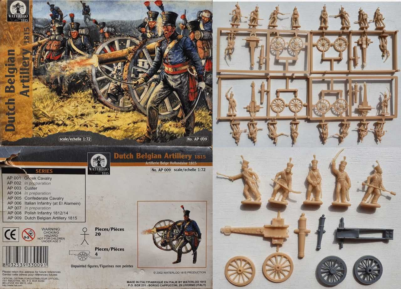 Наборы солдатиков 1/72 Waterloo 1815 с AP005 до AP021
