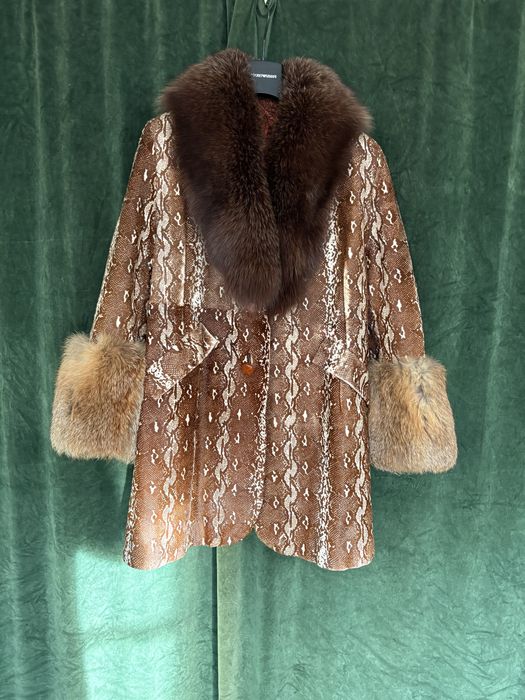 Futro versace norki kozuch lisy plaszcz kurtka norki