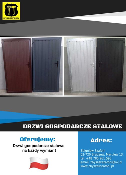 Drzwi gospodarcze garażowe prosto od producenta wymiar