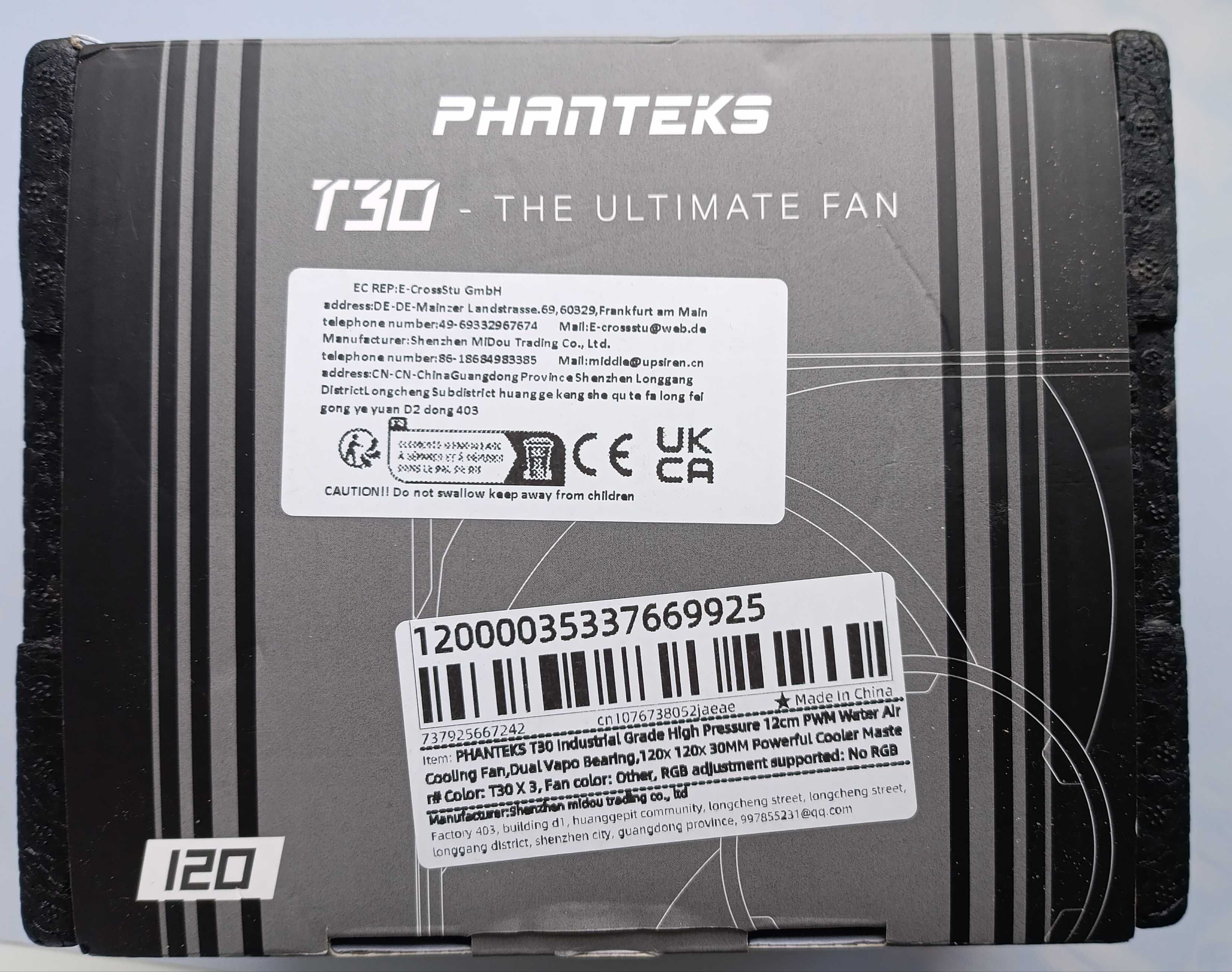 Вентилятор Phanteks T30. Fan 120mm.