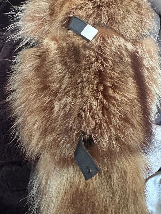 Натуральна дублянка з хутром єнота.