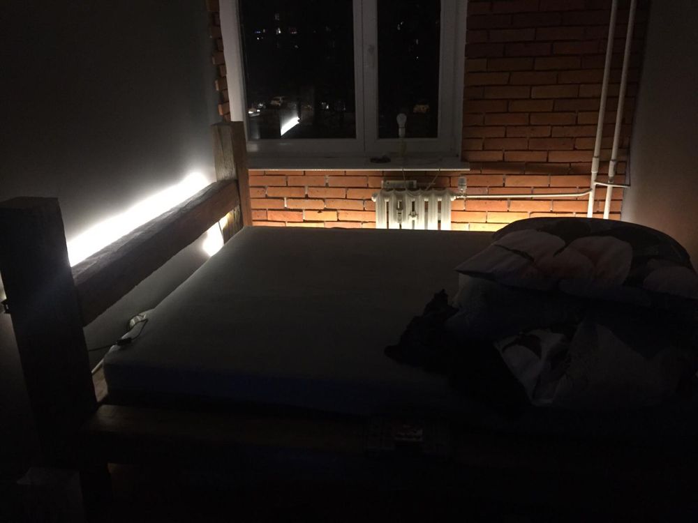 Łóżko ze starych  bali