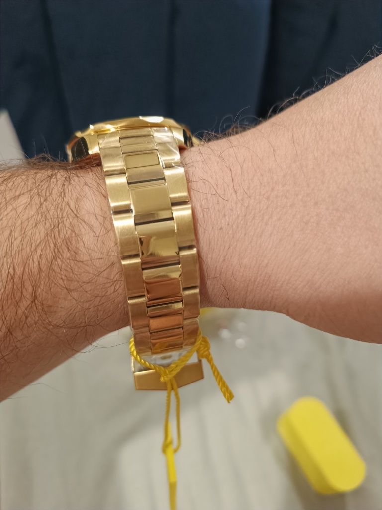 Zegarek invicta submariner nowy w foliach złoty gold pozłacany